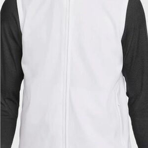 Nike White and Black Vest Lightweight Athletic Wear